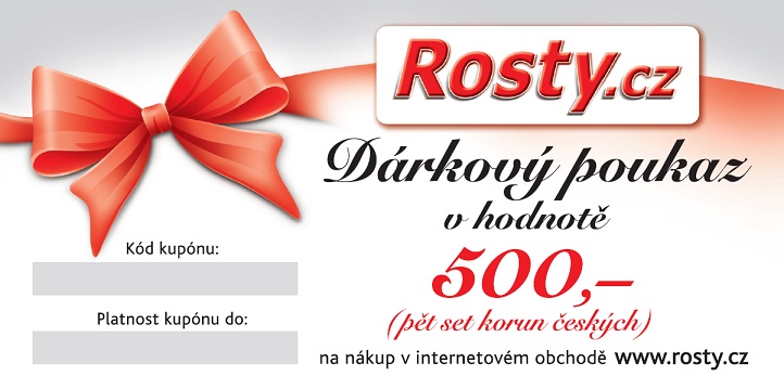 Rosty.cz DÁRKOVÝ POUKAZ 500,- Kč