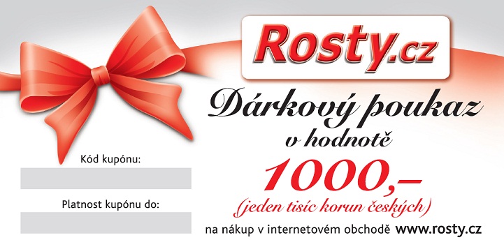 Rosty.cz DÁRKOVÝ POUKAZ 1000,- Kč