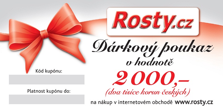 Rosty.cz DÁRKOVÝ POUKAZ 2000,- Kč