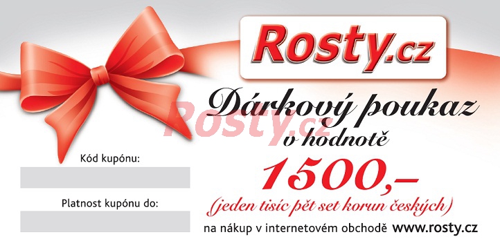 Rosty.cz DÁRKOVÝ POUKAZ 1500,- Kč